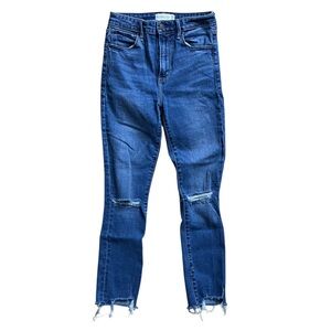 Abercrombie & Fitch Women’s High Rise Super Skinny Ankle Dark Wash Denim Jeans